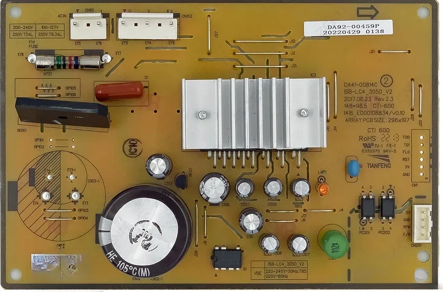 New For Samsung Refrigerator Control Board DA92-00459P DA92-00459T PCB DA41-00814A DA41-00814C Fridge Motherboard Freezer Parts