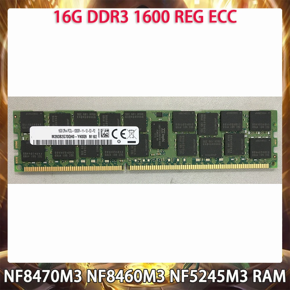 

For Inspur NF8470M3 NF8460M3 NF5245M3 Server Memory 16GB 16G DDR3 1600 REG ECC RAM Works Perfectly Fast Ship High Quality