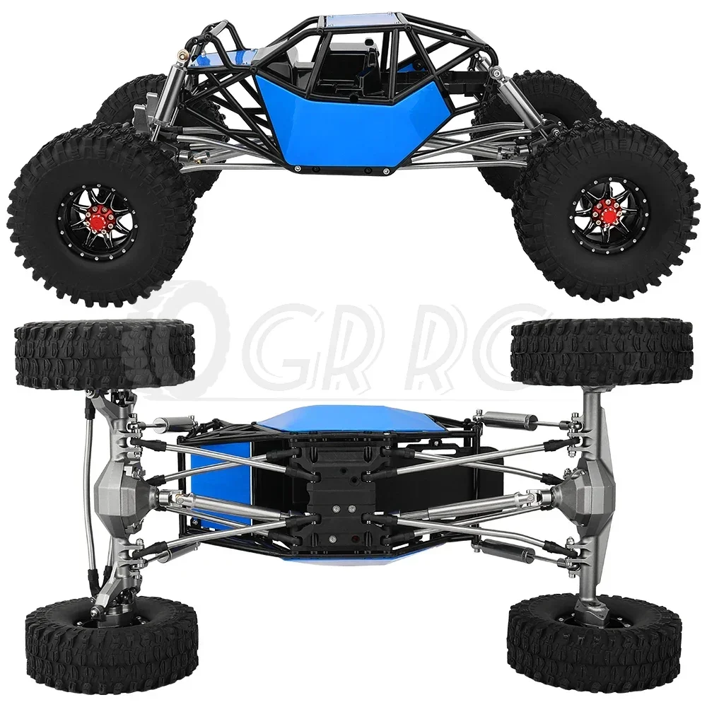 Metal DIY 1/10 RC Simulation Climbing Crawler Frame With SCX10 II Portal Axles Upgrade Car Refit Kit Parts With Plastic Cage