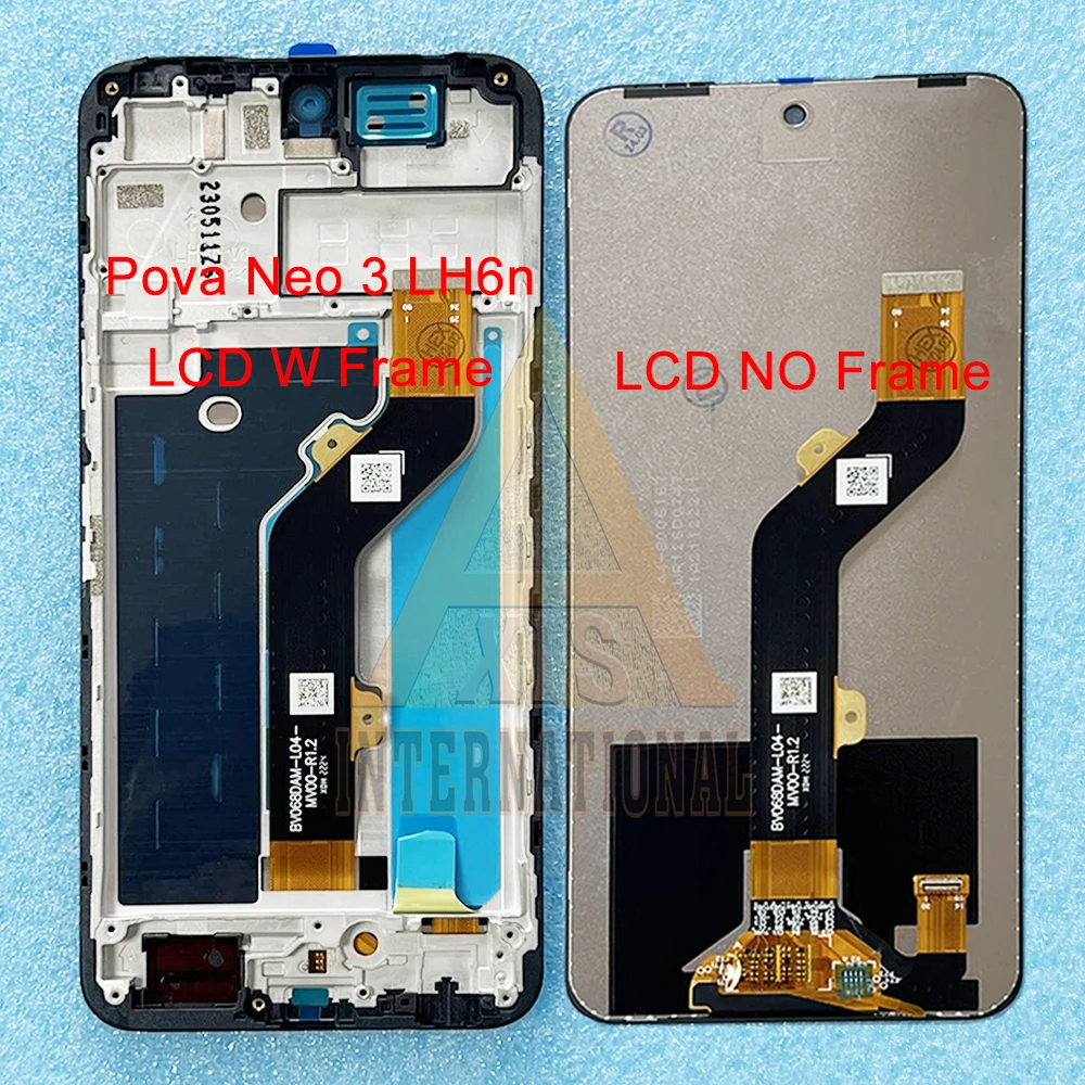 For Infinix Tecno Pova Neo LE6 LE6h LCD Neo 2 LG6n LCD Display Screen Frame Touch Panel For Tecno Pova Neo 3 LCD LH6n Display