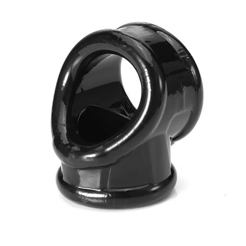 Male Scrotum Ring TPE Reusable Penis Ring Scrotum Squeeze Stretcher Delay Ejaculation Erection Chastity Cage Ball Cock Ring view 5