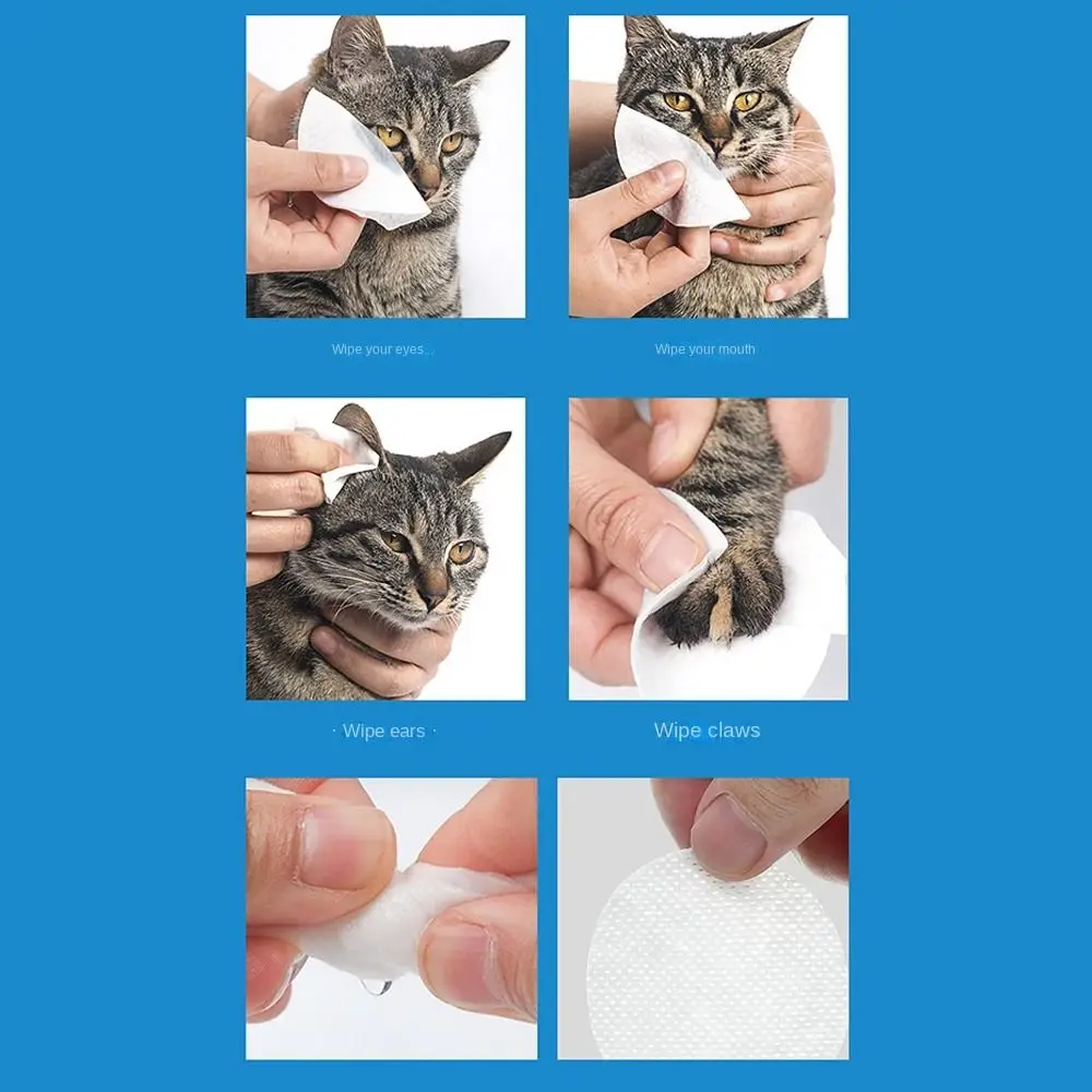 150Pcs Pet Eye Wipes Cats And Dogs Tearmark Wet Wipes Dog Cat Eyes Ears Cleaning Paper Towels Cats And Dogs Universal No Irr