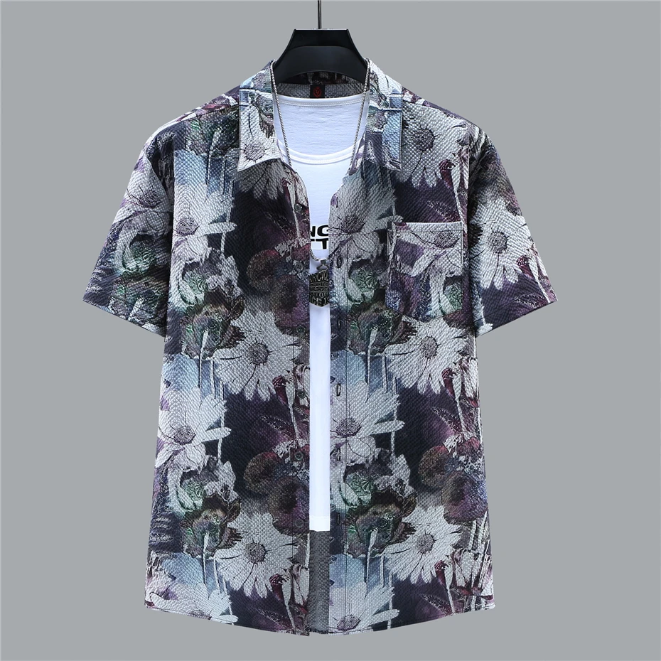 Summer Beach Sets Men Hip Hop Shirts Shorts Plus Size 10XL 11XL Hawaiian Suits Male Streetwear Sets Big Size 11XL 10XL