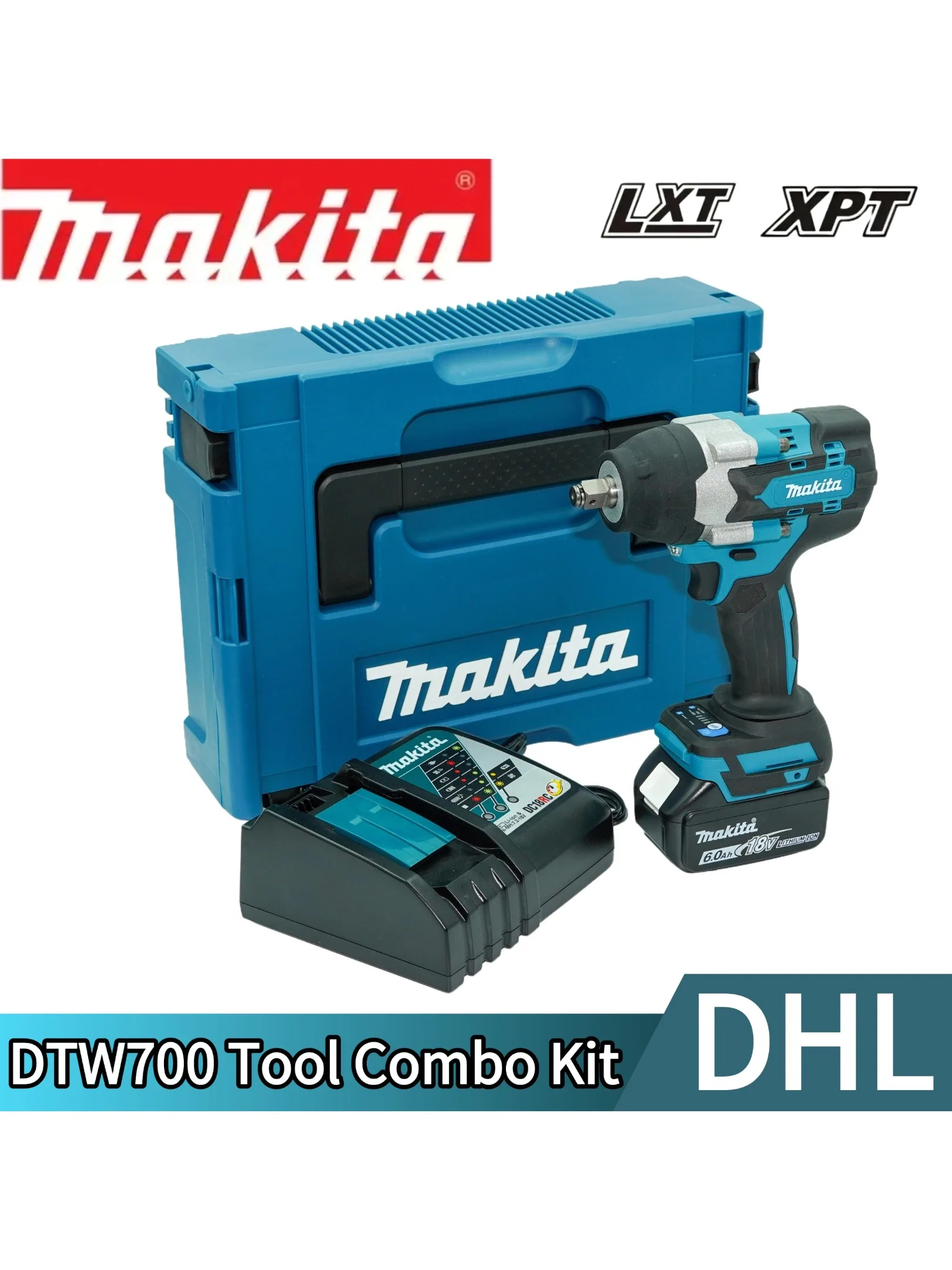 ?️ Originele Makita DTW700 18V LXT Borstelloze Slagmoersleutel 700Nm Hoog Koppel Zware uitvoering voor vrachtwagens & machines ? - afbeelding 2