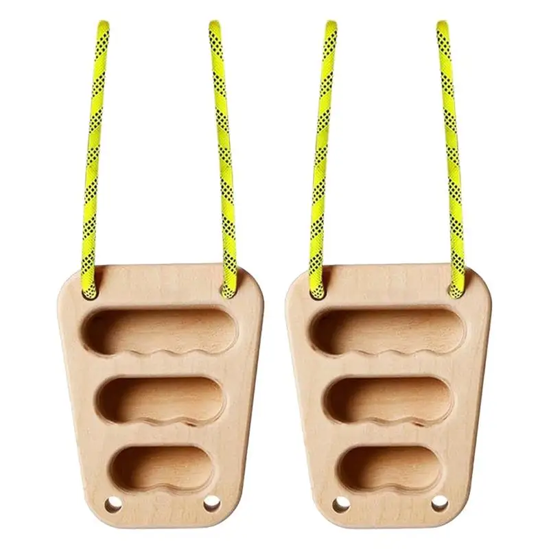 

2Pcs Rock Climbing Finger Strengthener Boards Pull-Up Board Hangboard Trainer Portable Grip Forearm Strengthener Practice Tool