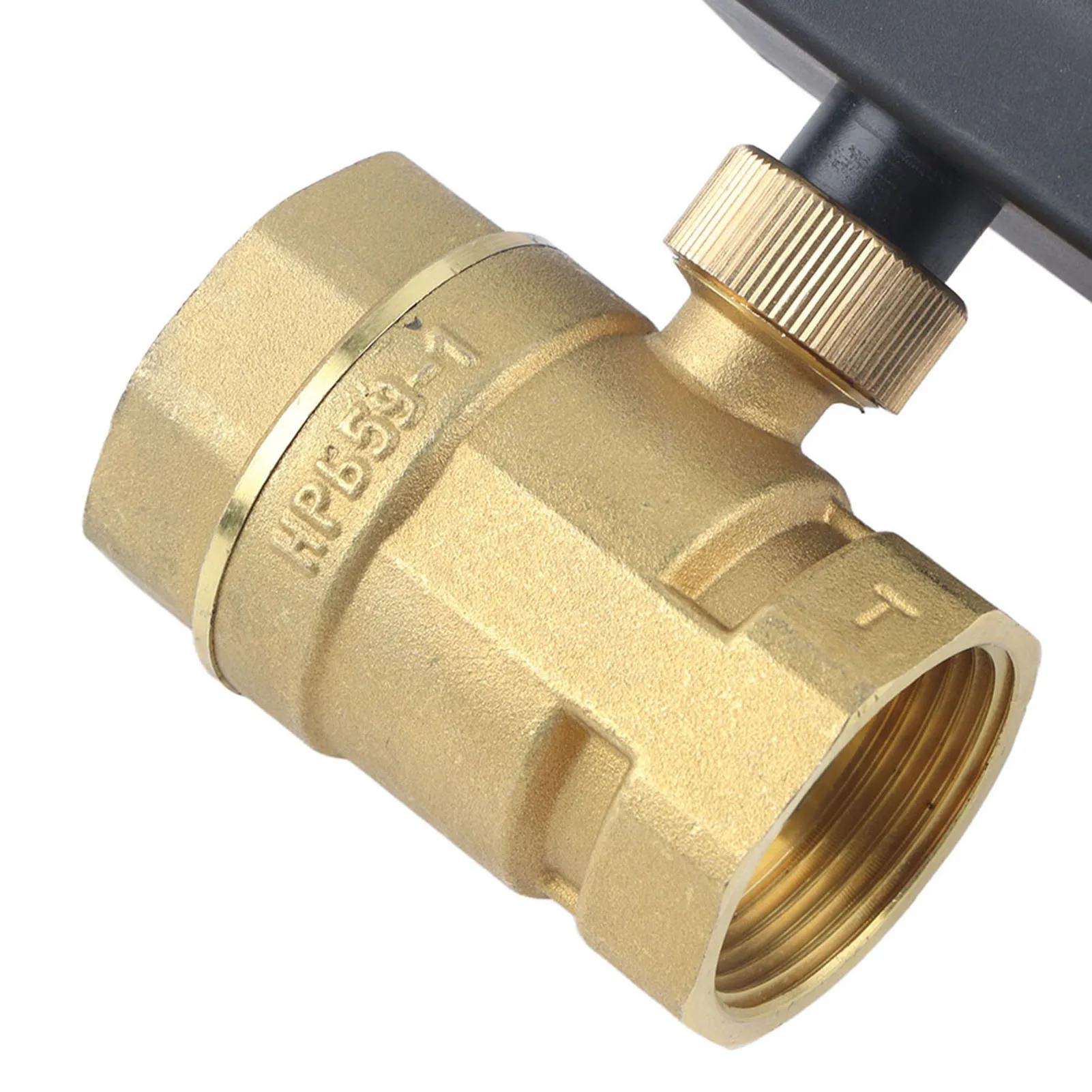 Motorized Ball Valve, 1pc AC 220V G1-1/4 DN32 2-Way 3-Wire 2-Point Control Brass Electrical Motorized Ball Valve