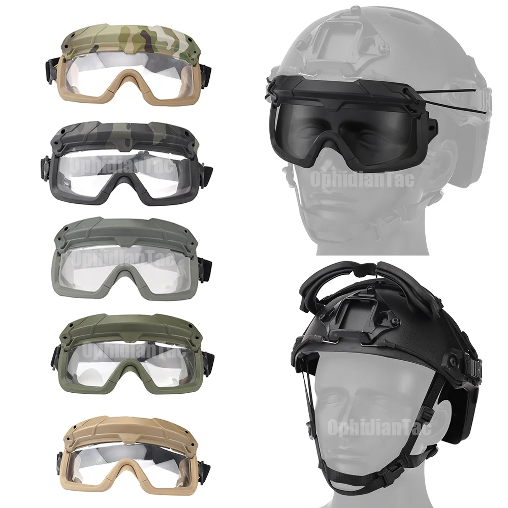 

Tactical Airsoft Paintball Goggles Windproof Anti Fog CS Wargame Hiking Protection Goggles Fits for Tactical Helmet