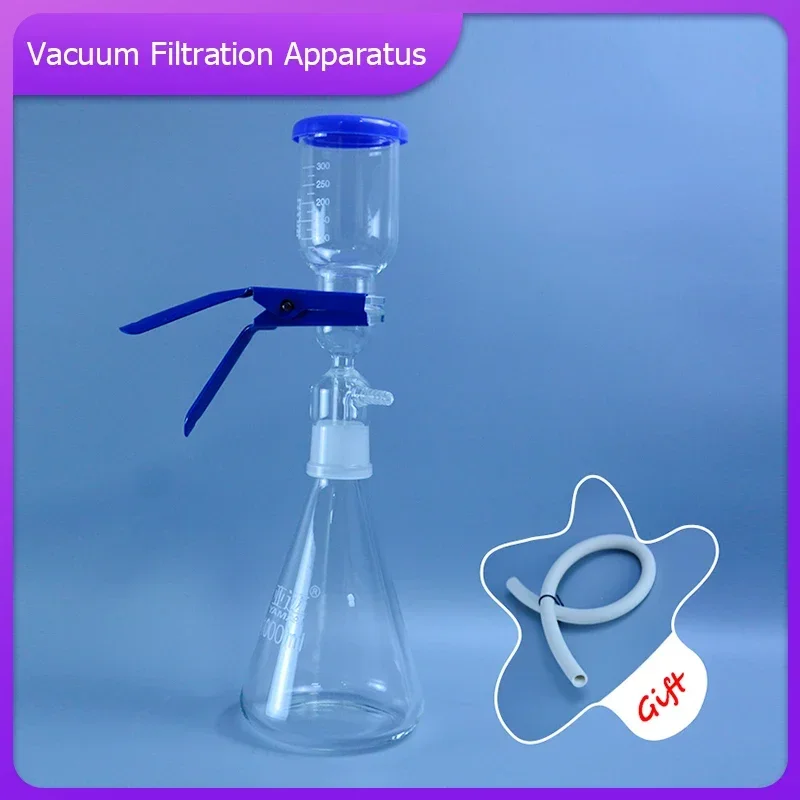 Aparato de filtración al vacío, unidad de filtro solvente con núcleo de arena de vidrio, dispositivo con taza de filtro y botella de recepción de 1000 Ml
