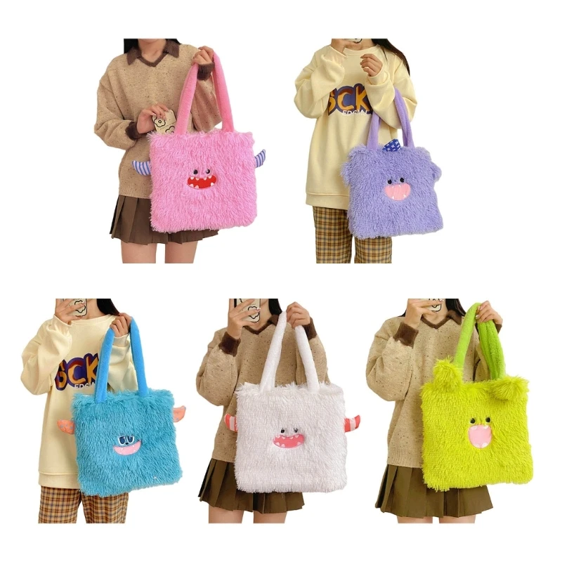 

Colorful Monsters Handbag Trendy & Roomy Shoulder Bag Spacious Cartoon Shoulder Bag Durable Bag for Students