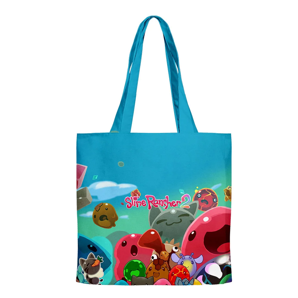 Slime Rancher 2 Game Merch Cloth Canvas Tote Bag Print Shopping Bags Reusable Shoulder Shopper Bags