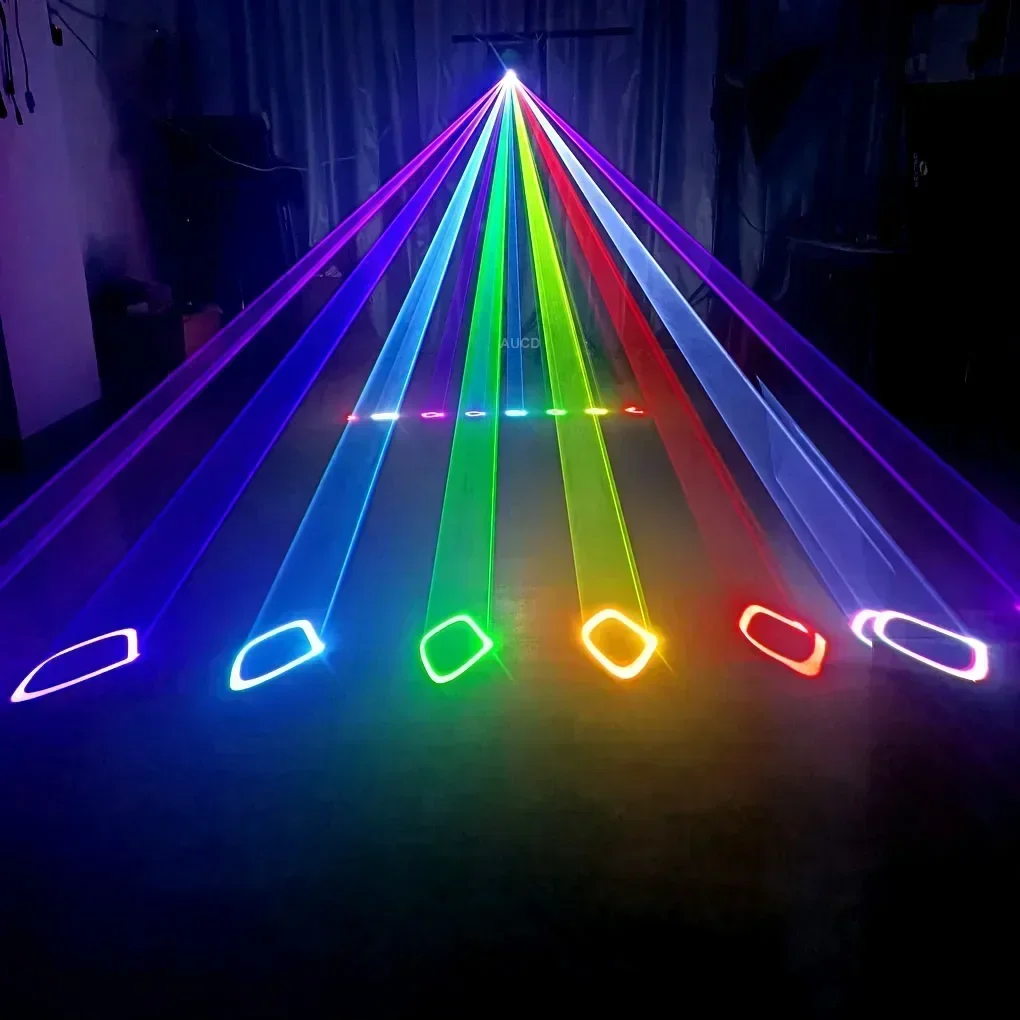 Projecteur laser d'animation RGB 1W-5W, application pour téléphone Apple et Android, programmation DMX, DJ, mariage, Noël, éclairage de scène
