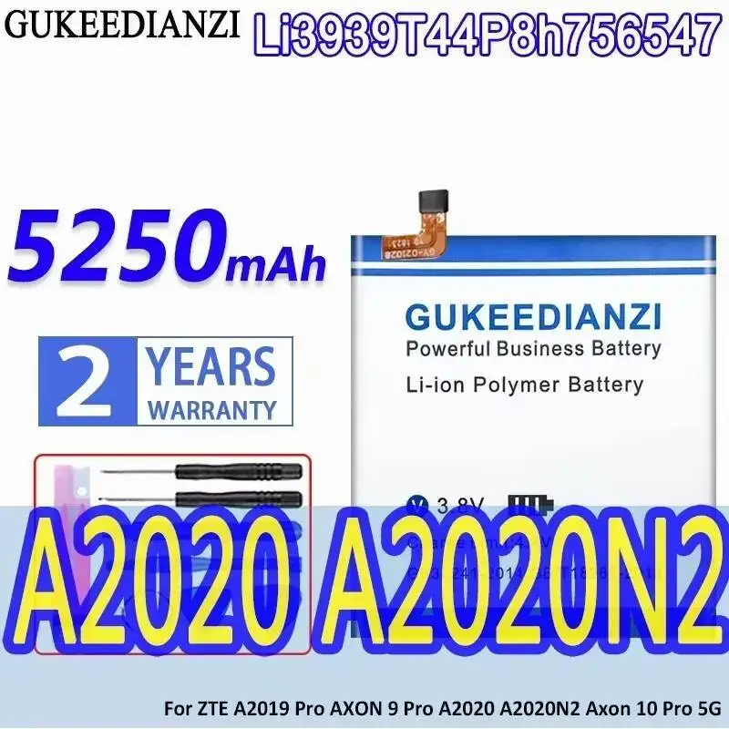 

5250 мАч для Zte Axon 9 Pro A2019 Li3939t44p8h756547 AXON9 аккумулятор мобильного телефона высокая производительность емкость