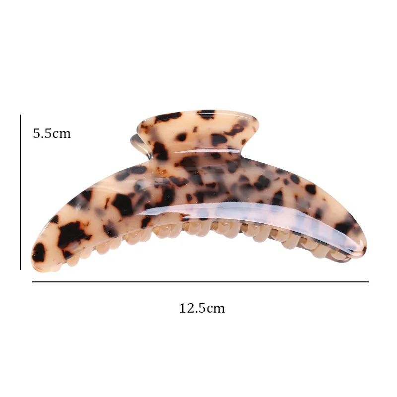 4.92 inch Acrylic Sheet Leopard Print Hair Claw for Women Girls Lengthen Version Hair Clips Bathing Hair Clamps Hair Accessories