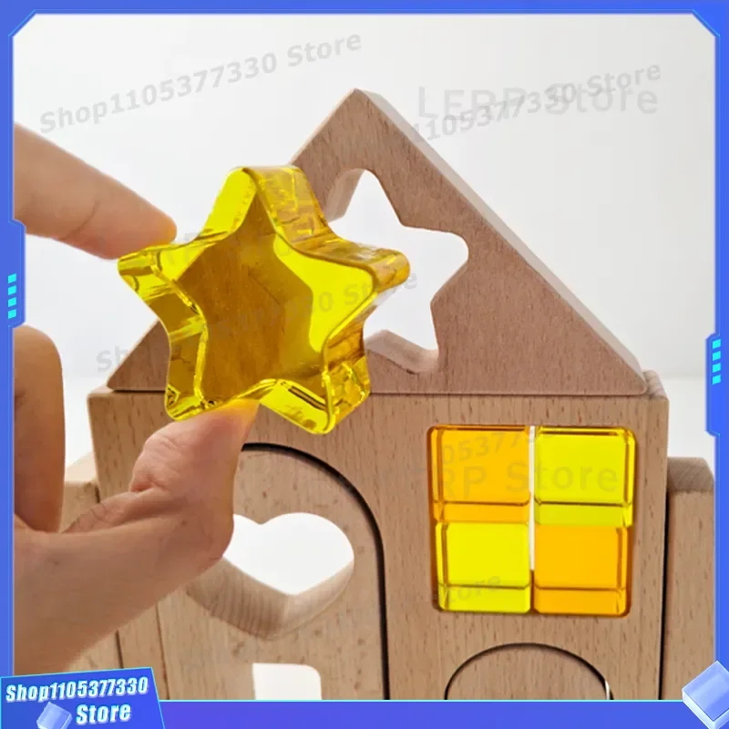 Custom Acrylic Building Blocks High Transparency Cube Special Shape Toy Creative Educational Aid For Kids Learning