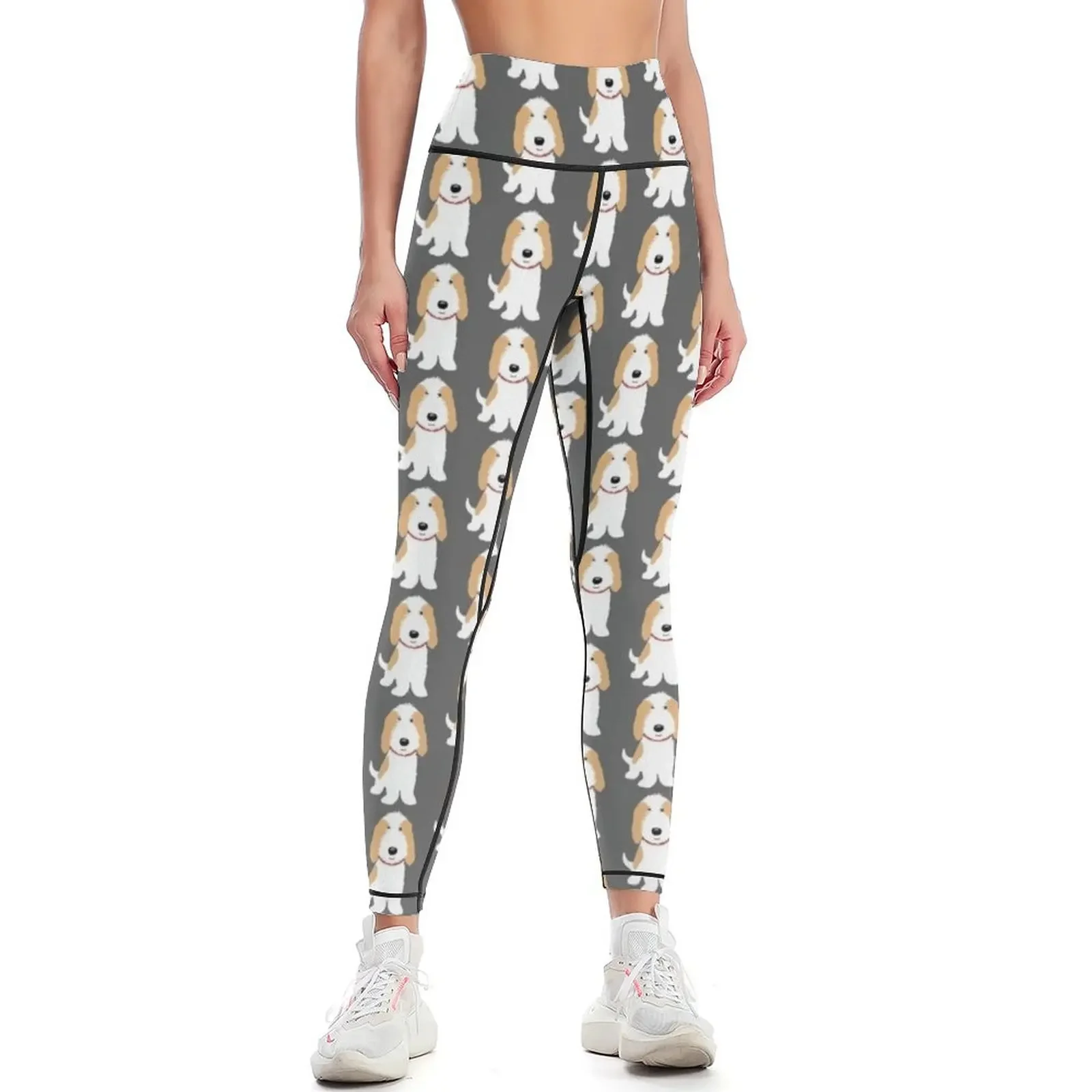 

Cute Cartoon Dog PBGV Leggings sports for gym Leginsy push up sportswear gym Women's sports Womens Leggings