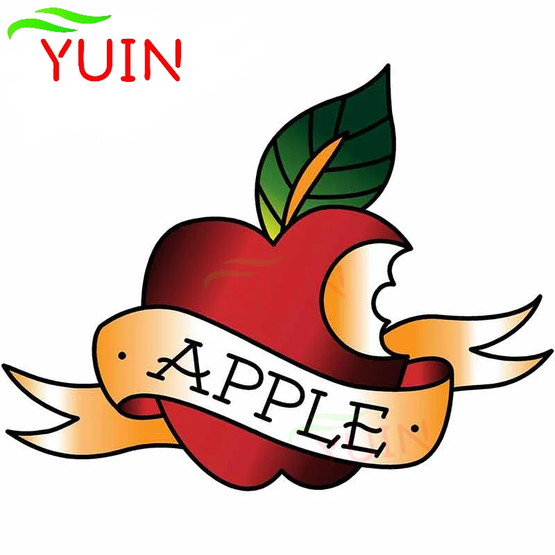 YUIN Funny Graffiti Apple Christmas Personality Car Sticker Lovely Fine Decal Fashion PVC Motorcycle Decoration Decals 13*10cm