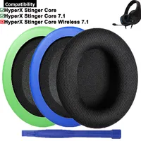 Replacement Ear Pad Foam Earmuffs Earpads Cushions Cover for Kingston HyperX Cloud Stinger Core 7.1 Wired Gaming Headsets