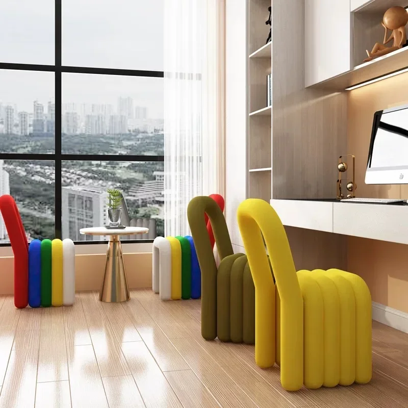 

Modern simple cashmere fabric living room chair creative design coffee shop hotel lobby leisure chair home furniture