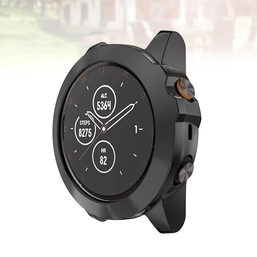 Electroplated Protective Watch Case Cover for 5X Black Scratch Resistant Smartwatch Frame Flexible Tpu