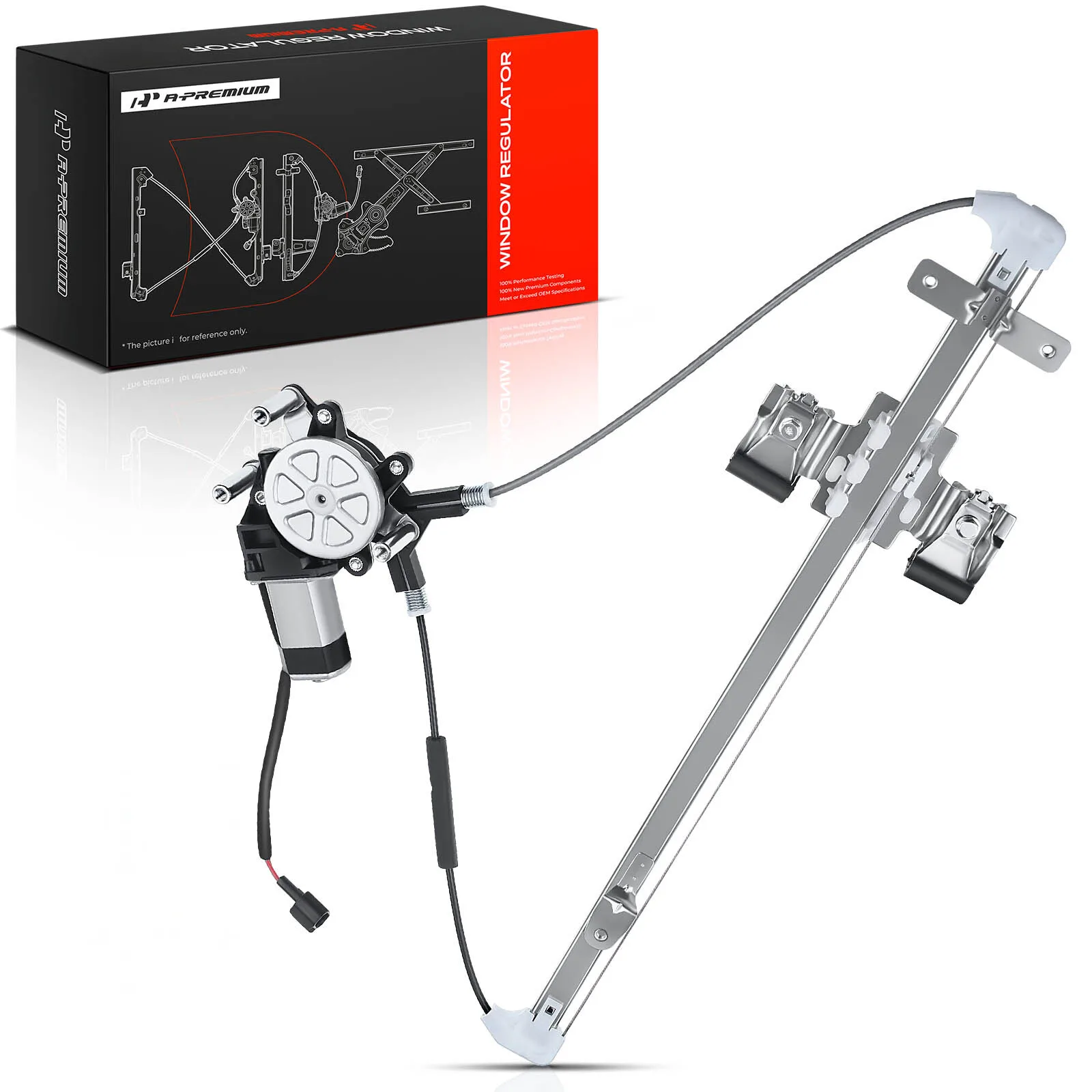 A-Premium Rear Driver Side Power Window Regulator with Motor for Ram Dakota 2011 Dodge Dakota 2005-2010 Mitsubishi Raider