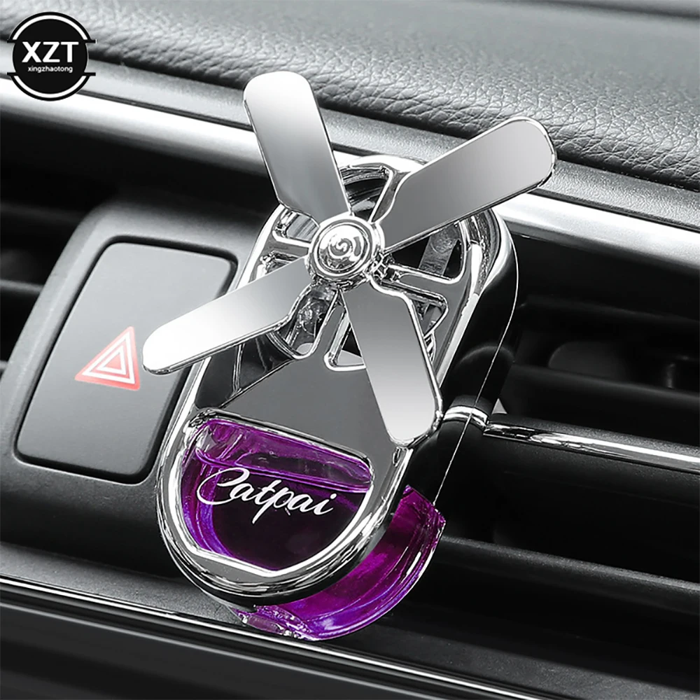 Air Freshener Car Perfume Diffuser Alloy Four Leaf Auto Outlet Perfume Clip Auto Aromatherapy Fragrance Car Interior Decoration