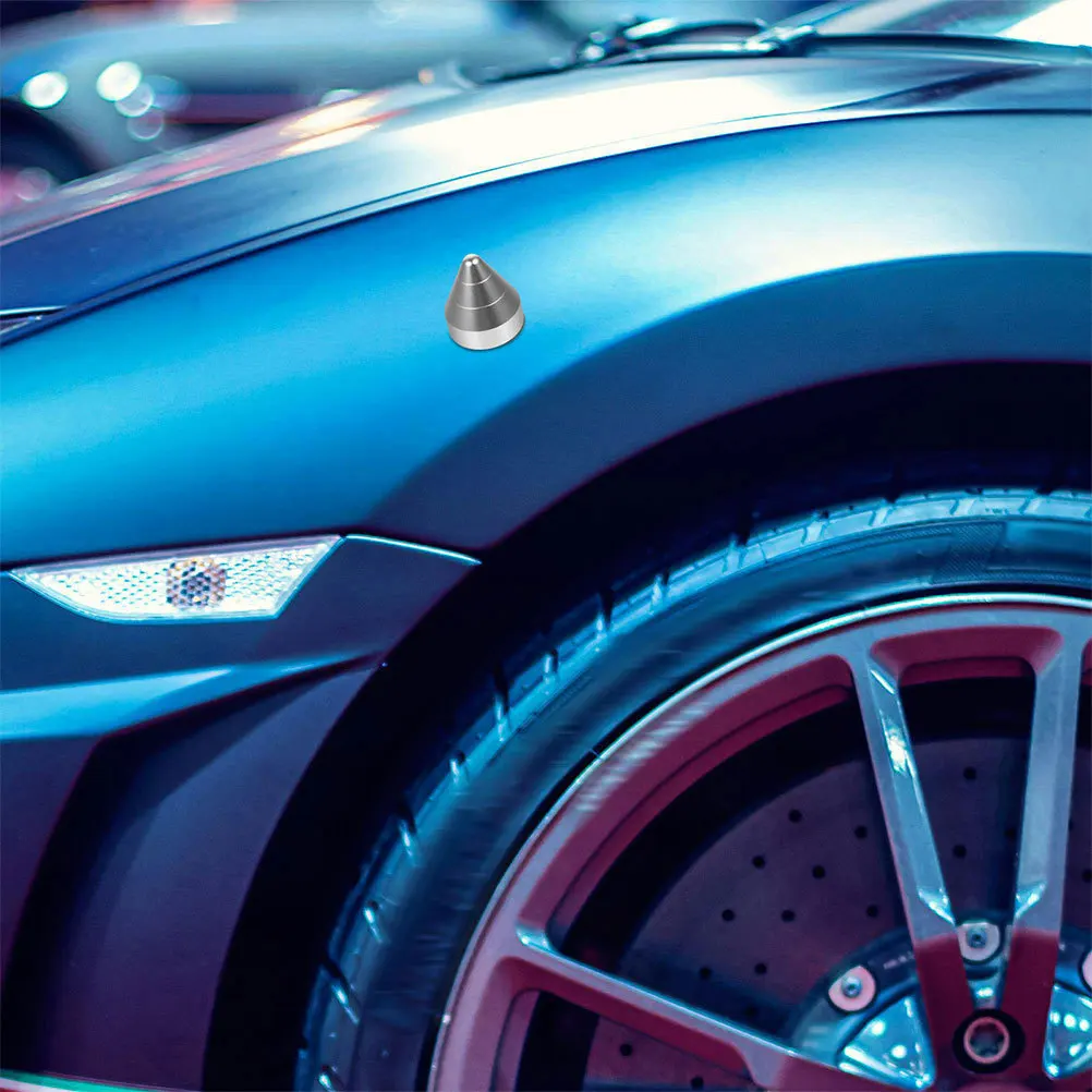 

2Pcs Car Tail Cone Decoration Aluminum Alloy Bumper Spike Enhance Vehicle Appearance Easy Install for Most Cars Car Exterior