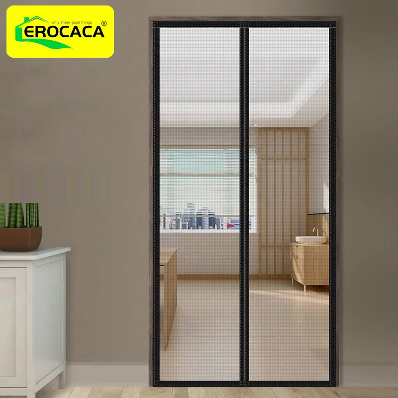 

EROCACA Magnetic Door Screen Mosquito Net Curtain Fly Insect Automatic Closing Invisible Mesh For Kitchen indoor living room