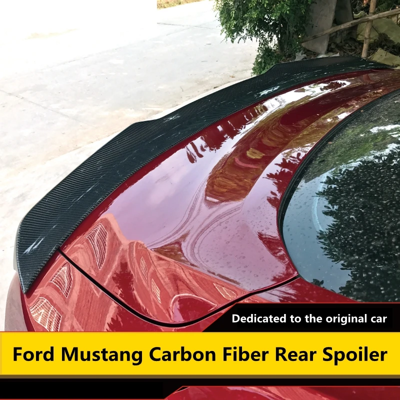 

Excellent fitment carbon fiber spoiler for Ford Mustang 2015-2019 rear trunk spoiler