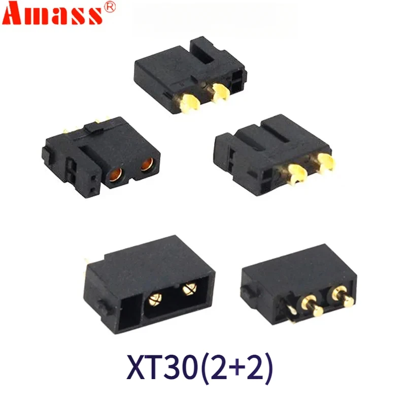 

5/10/20 пар Amass XT30 (2 + 2) Женский XT30PB (2 + 2) Мужской позолоченный штекер с сигнальным штифтом XT30U Адаптер для модели самолета RC Drone
