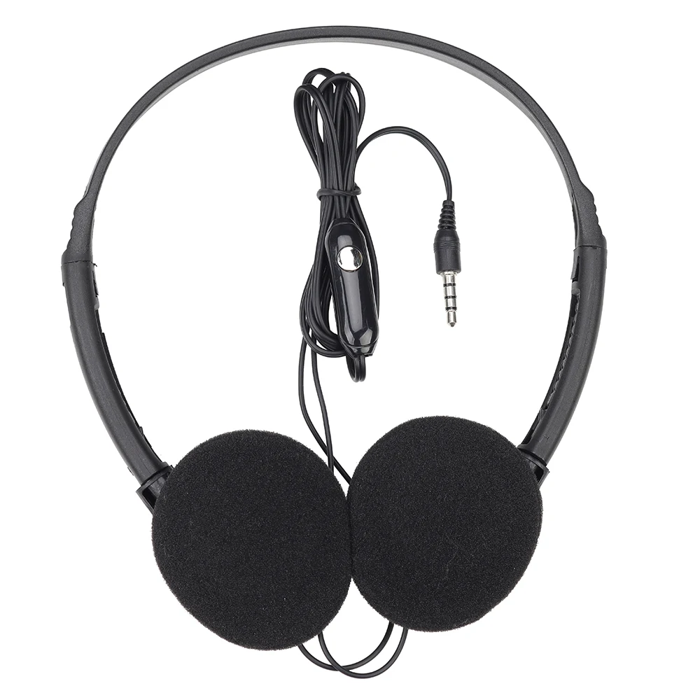 500pcs 3.5mm Wired Headphone With Microphone Stereo Bass Sound Music Headset Over Ear Earphone For PC Computer Mobile Phone