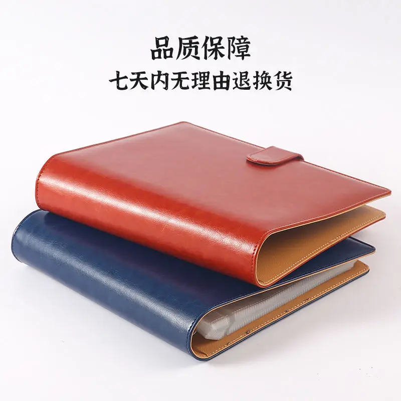 Photo album, family large capacity commemorative album, leather Chinese style insert, 6-inch, 200 photos storage album