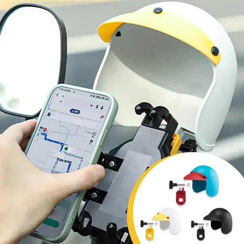 Cute Riding Phone Umbrella for Sun Waterproof Composite Nylon Navigation Sun Shade Snowproof Rainproof Motorcycle Universal