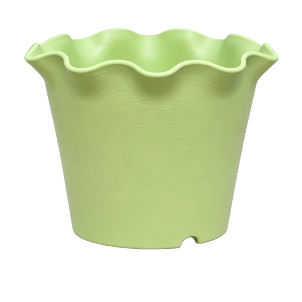 For Indoor Outdoor Resin Plant Pot with Tray for Healthy for root Growth Breathable Bottom Holes 16cm to 28cm Options