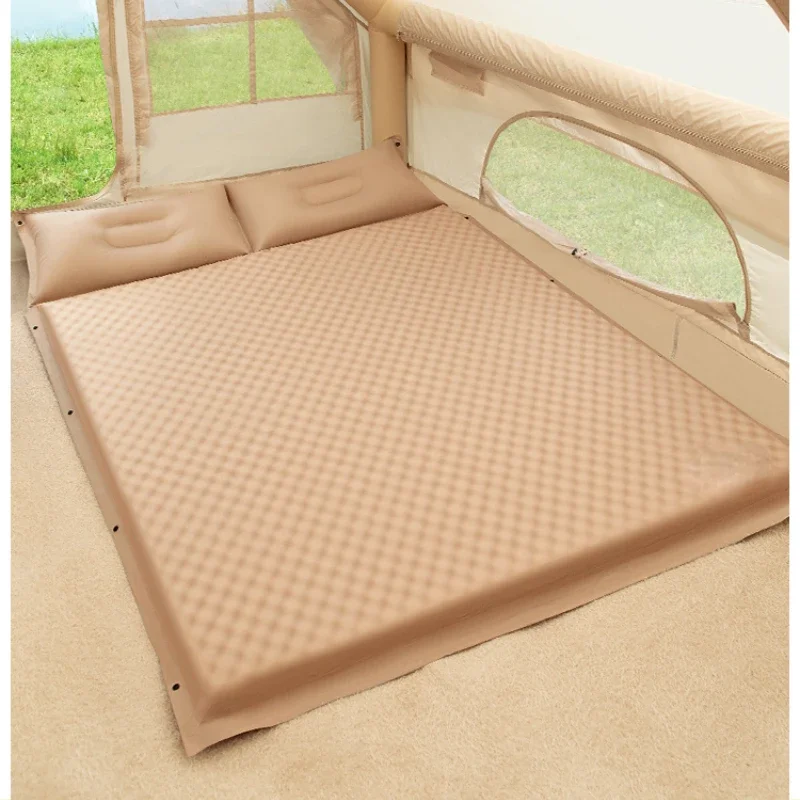 

Portable household automatic inflatable bed with floor mat for lunch break camping tent.