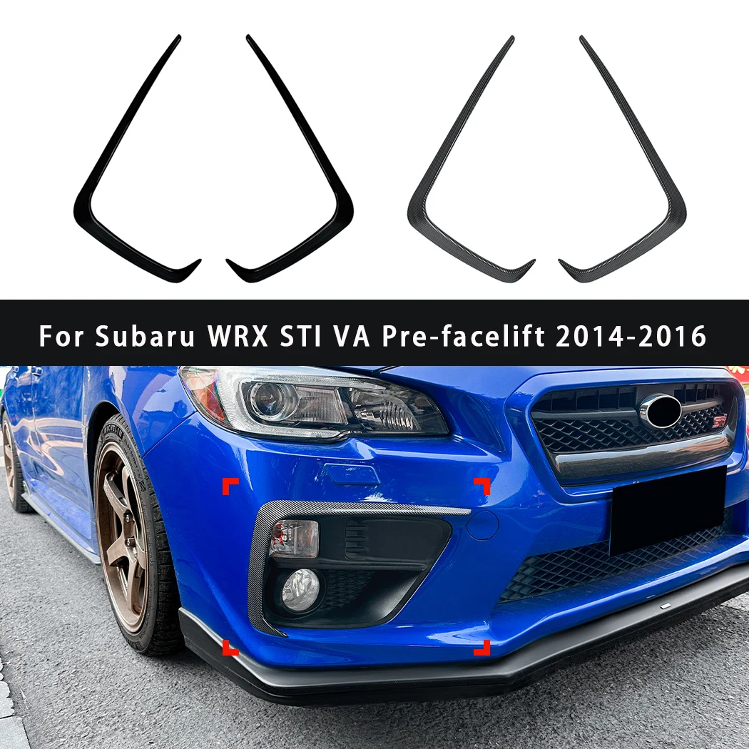 

Car Front Wind Knife Spoiler For Subaru WRX STI VA Pre-facelift 2014-2016 Side Splitter Air Vent Grille Body Kit Car Accessory