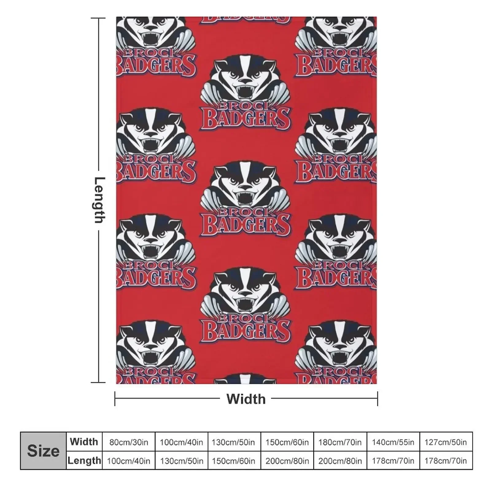 Brock (Badgers) College Logo1 Throw Blanket halloween Picnic Sofas Moving Thermal for sofa Blankets