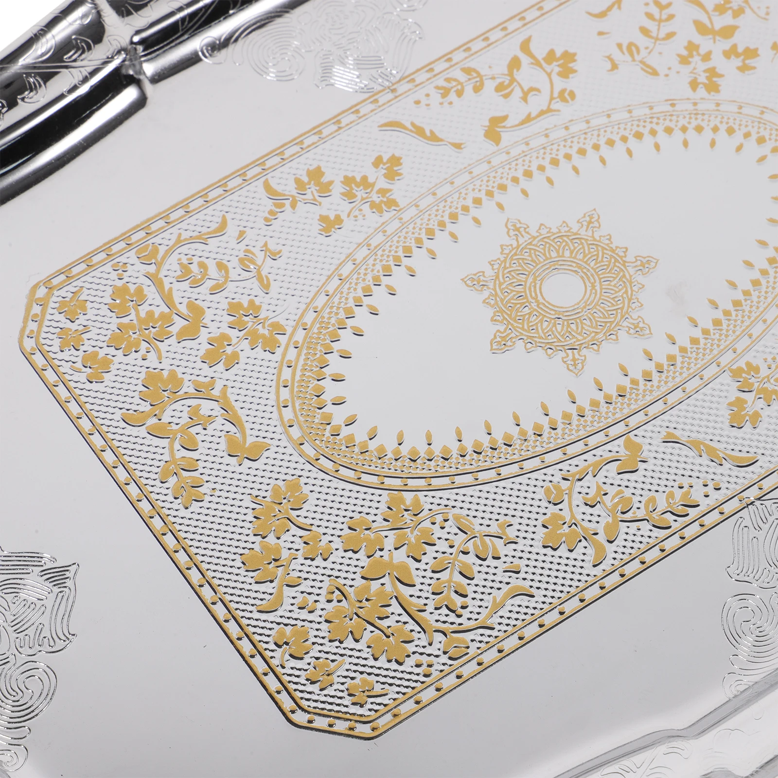 

Stainless Steel Fruit Plate Large Capacity Serving Tray Household Coffee Table Organizer Food Storage Vintage Style Kitchen Bar