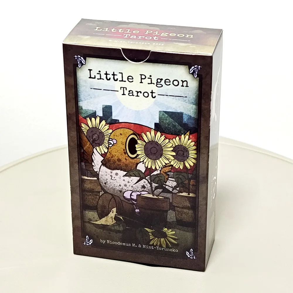 Little Pigeon Tarot 12*7cm 78 Pcs Cute Animal Tarot Cards Based on Rider Waite System with Guidebook for Beginners