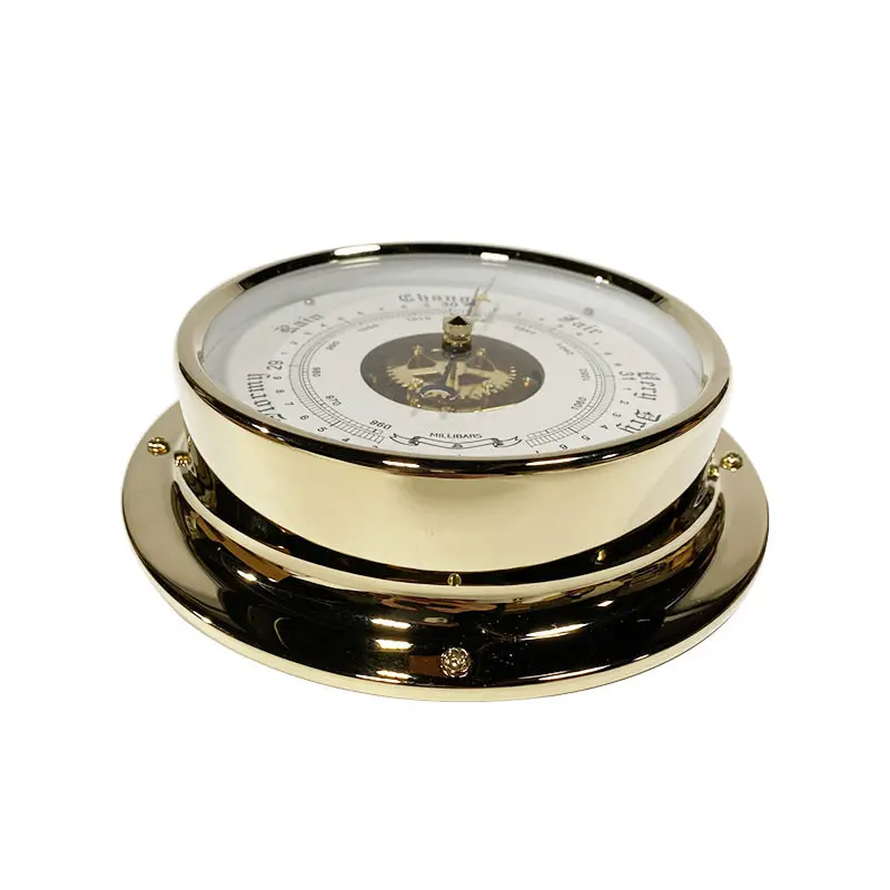 IMPA370246 Marine Barometer Atmospheric Navigation Barometer Copper Bell Ocean Tide Clock Copper