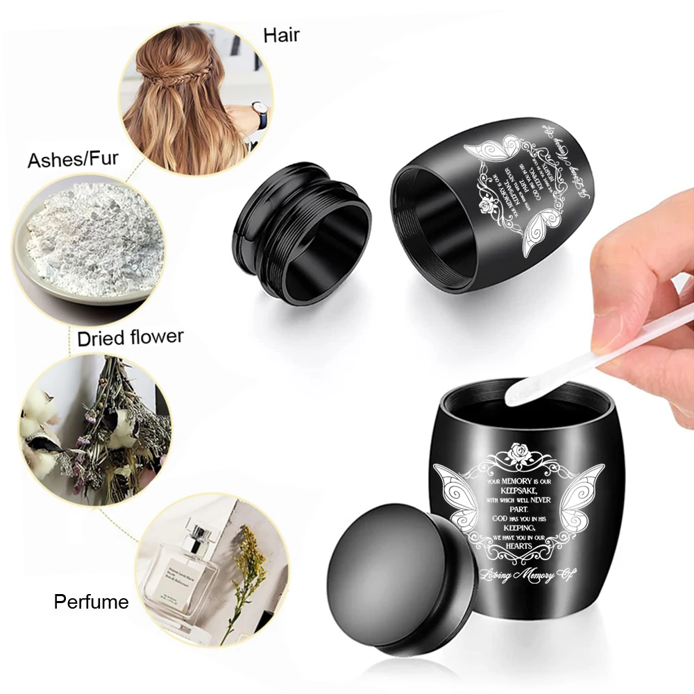 Small Cremation Keepsake Urns for Human Ashes Butterflies Aluminium alloy Memorial Ashes Holder Funeral Cremation Urn