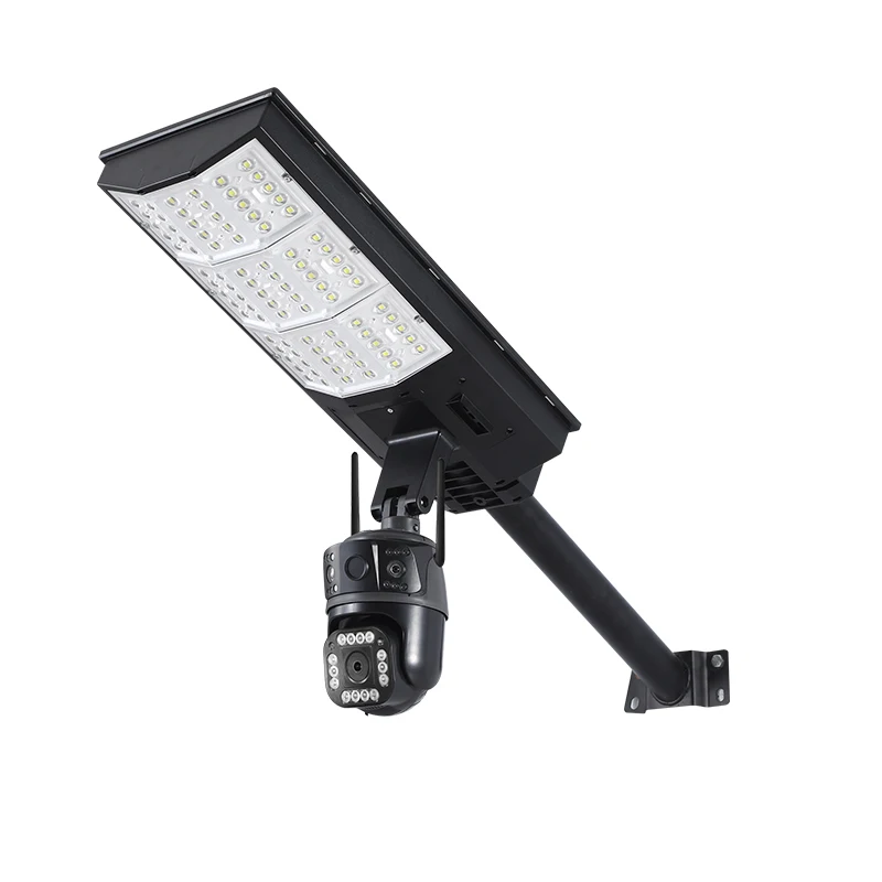 PTZ ICSEE APP Waterproof Ip66 Integrated All-in-one Led Solar Street Light With 4G CCTV Camera For Outdoor Road Use Ip65 Rating