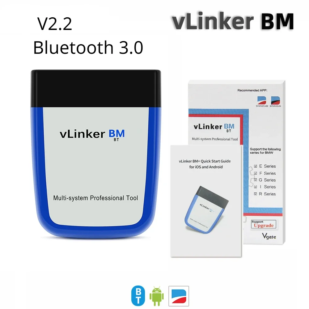 Vgate vLinker BM ELM327 For BMW Scanner wifi Bluetooth 3.0 OBD2 OBD 2 Car Diagnostic Auto Scan Tool Bimmercode ELM 327 V 1 5