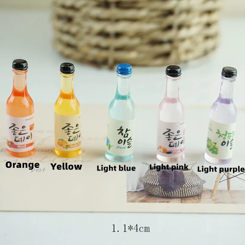 Korean Sake Bottle Model Pendant Woman's Earrings Simulation Drink Bottle Drop Earrings Fun Jewelry Gift for Her