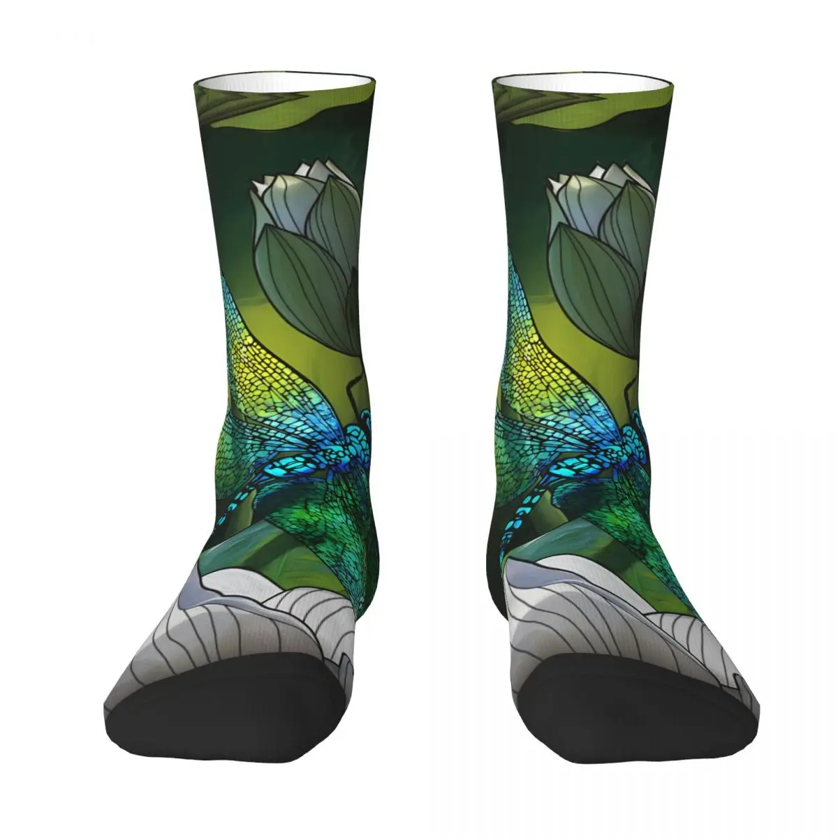 Libellen socken bedruckte Herren strümpfe aus Polyester