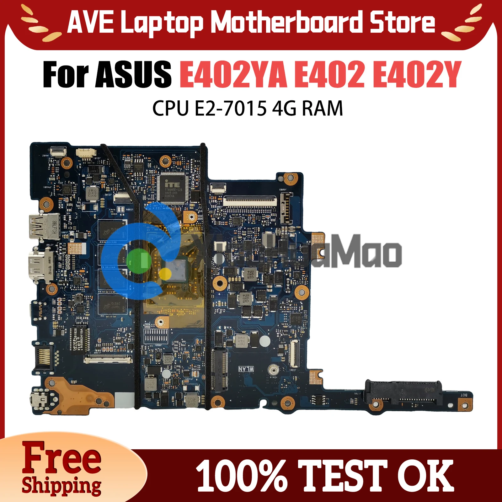 

Mainboard E402BP E402BA L402BA X402BP F402BA L402BP F402BP Laptop Motherboard E2-9000 A6-9200 A9-9420 CPU 2G 4G 8G-RAM