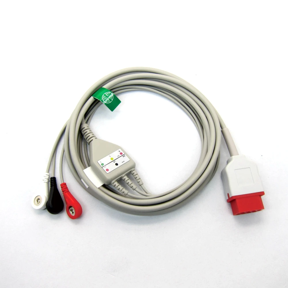 

Совместим с B*iomet BM7 3/5 выводов ЭКГ-кабеля Использование для монитора данных ЭКГ Датчик измерения ЭКГ