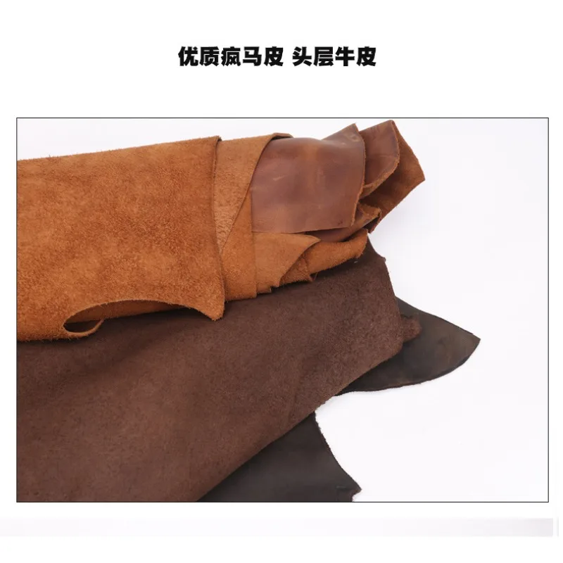 Genuine Crazy Horse Leather Men Chest Bag Vintage Full Grain Leather Crossbody Waist Pack Multi-function Motorcycle Phone Bag
