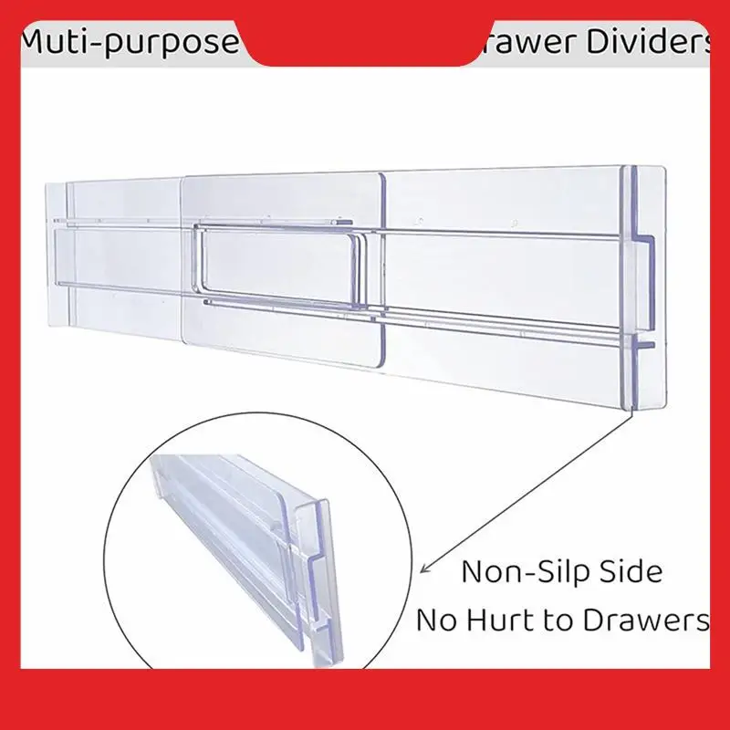 8Piece Adjustable Cabinet Storage Clothes Organizer Drawers Separators Kitchen Drawer Organizer