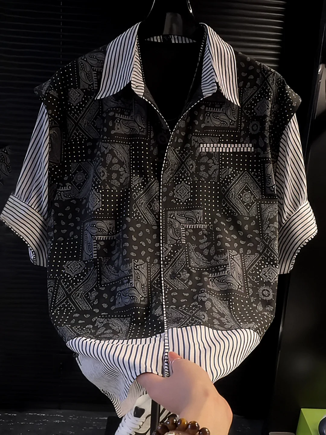 

Летняя футболка в полоску, свободного кроя, повседневная, мужская, модный дизайн, приталенный силуэт, для молодежи, устойчивая к выцветанию и...