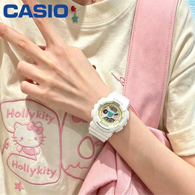 BABY-G BA-110XTM-7A Casio Watch for Women Cute Harajuku Macaron Dial 100m Water Resistant, Shock Protection Analog Digital Watch